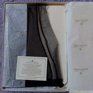 Victoria's Secret Fine Hosiery Backseam Ultra Sheer Off-Black MED Y2k NWT!